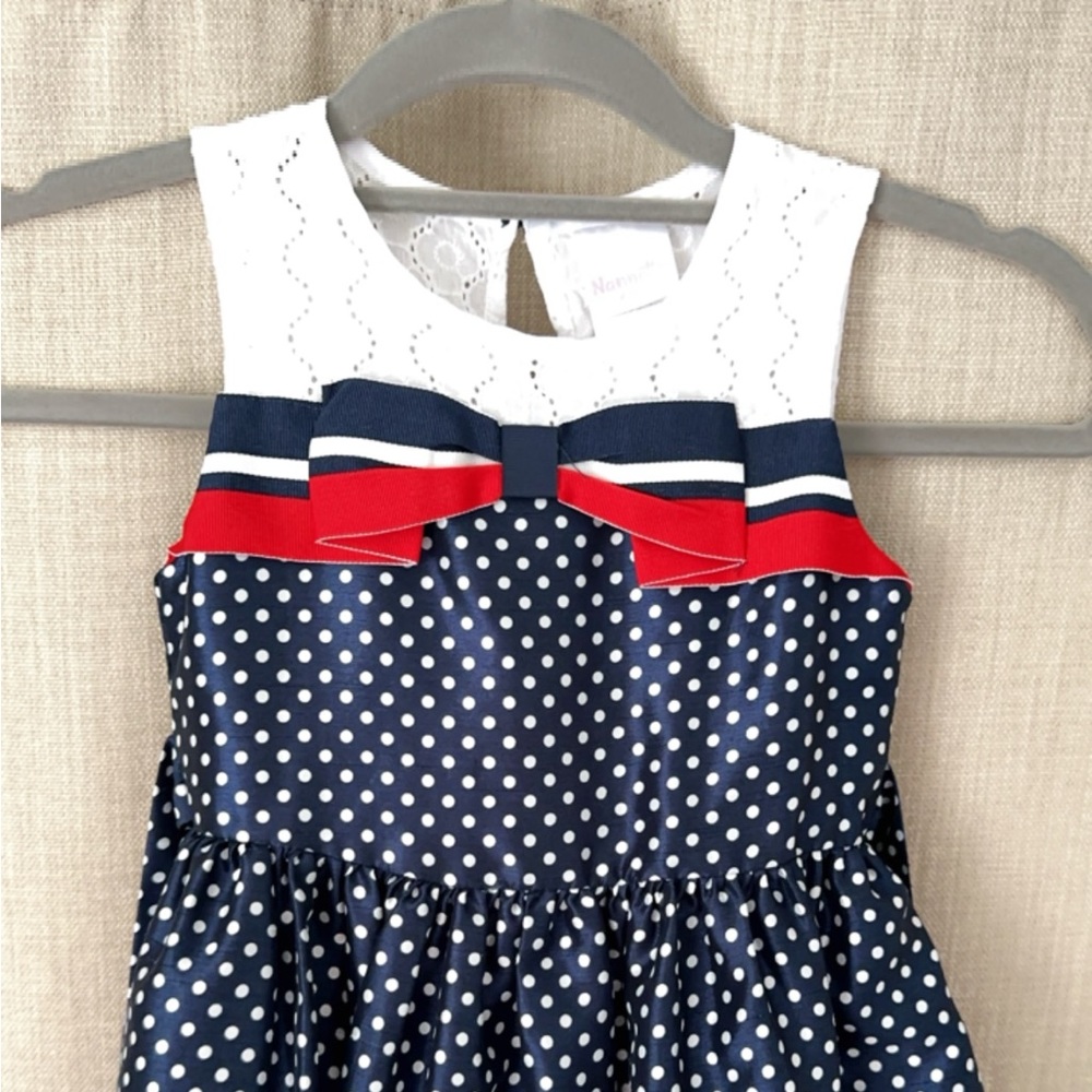 Little girls sleeveless fit-and-flare dress